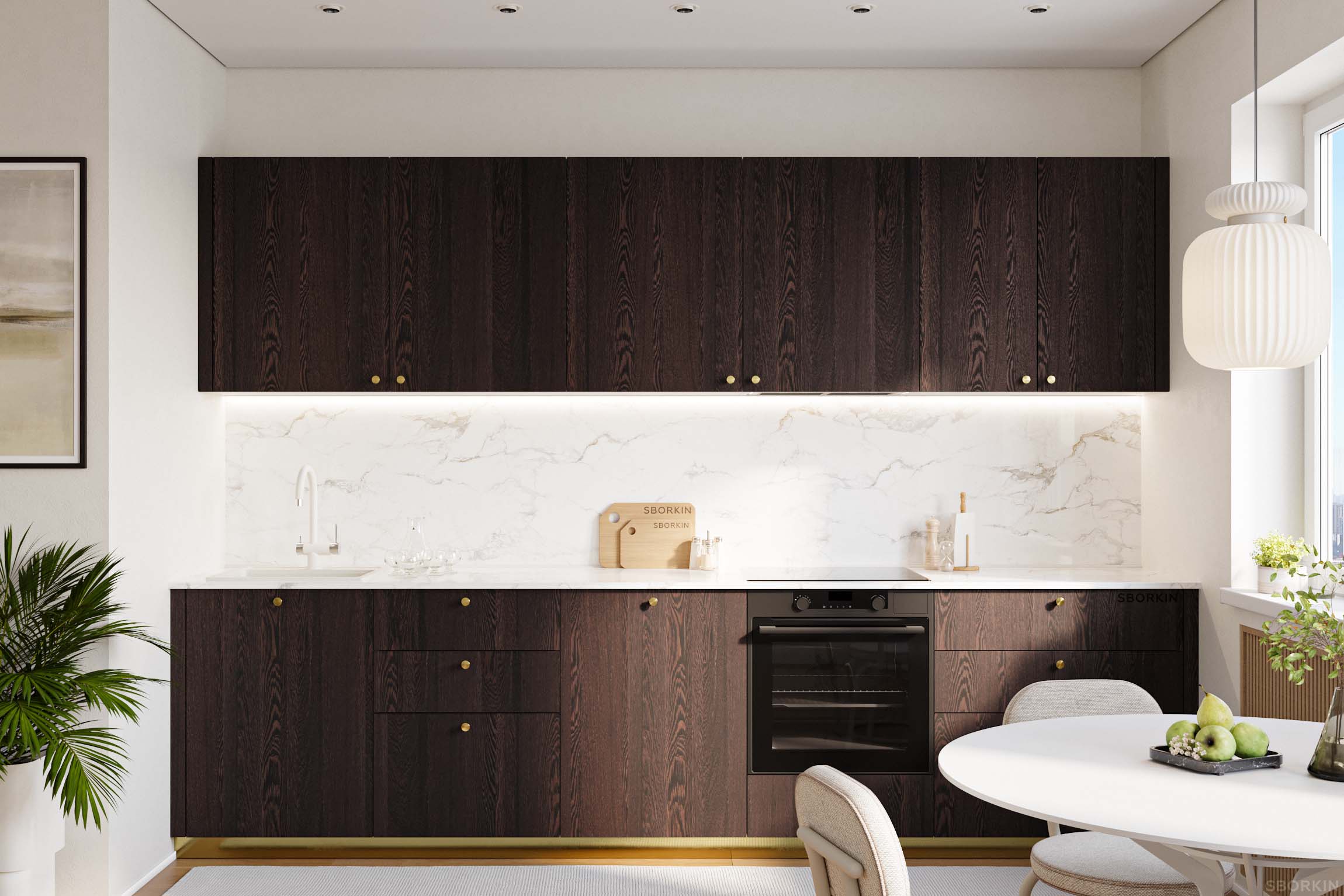 Кухня К0040 Тёмный Бархат