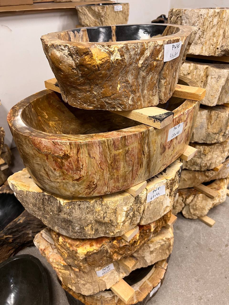 Раковины и аксессуары из окаменелого дерева 3