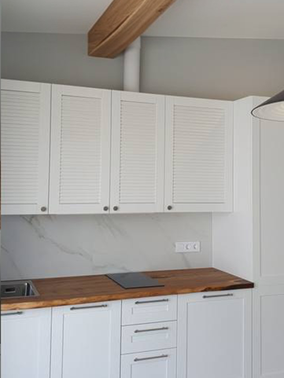 Комплект: подоконник + столешница + короб из массива карагача