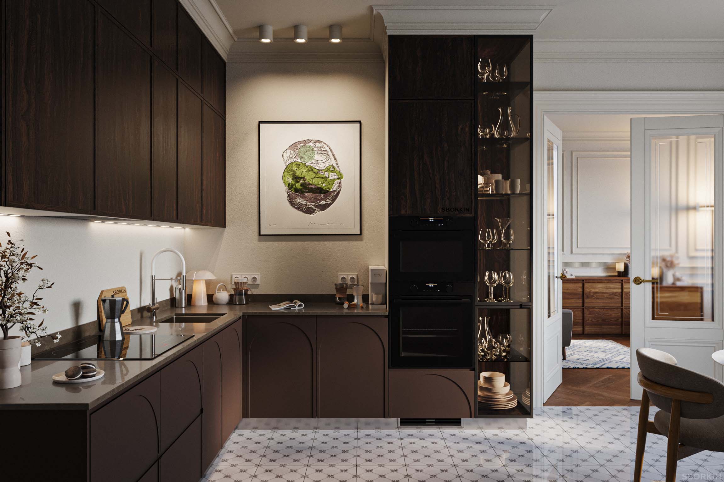 Кухня К0157 Чёрная Икра