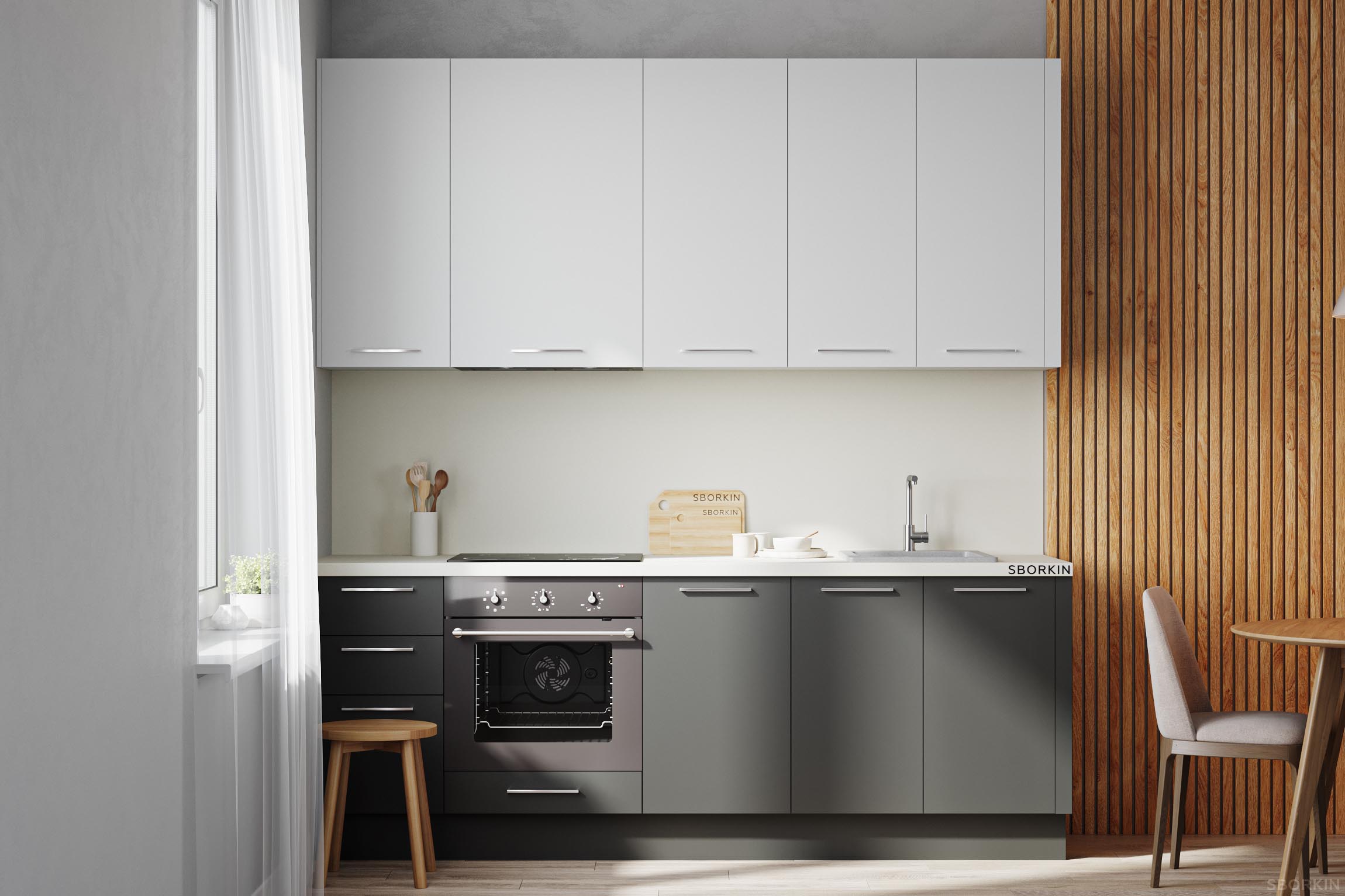 Кухня К0268 Монохром