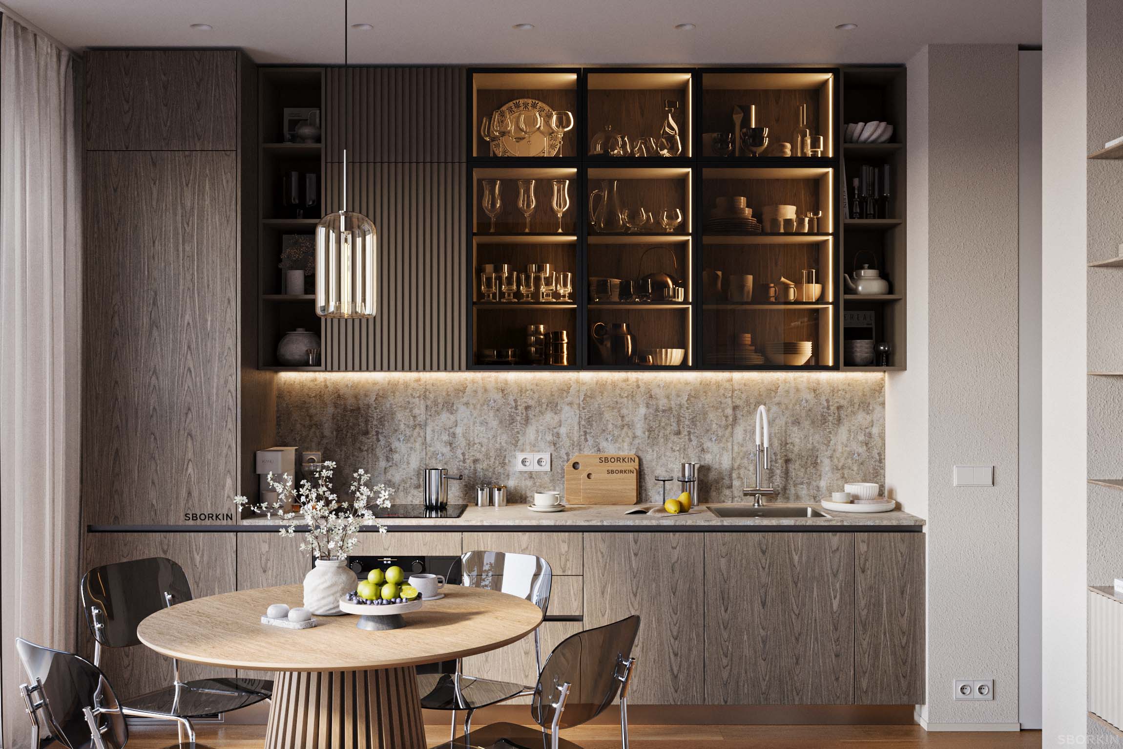 Кухня К0243 Серый Песчаник