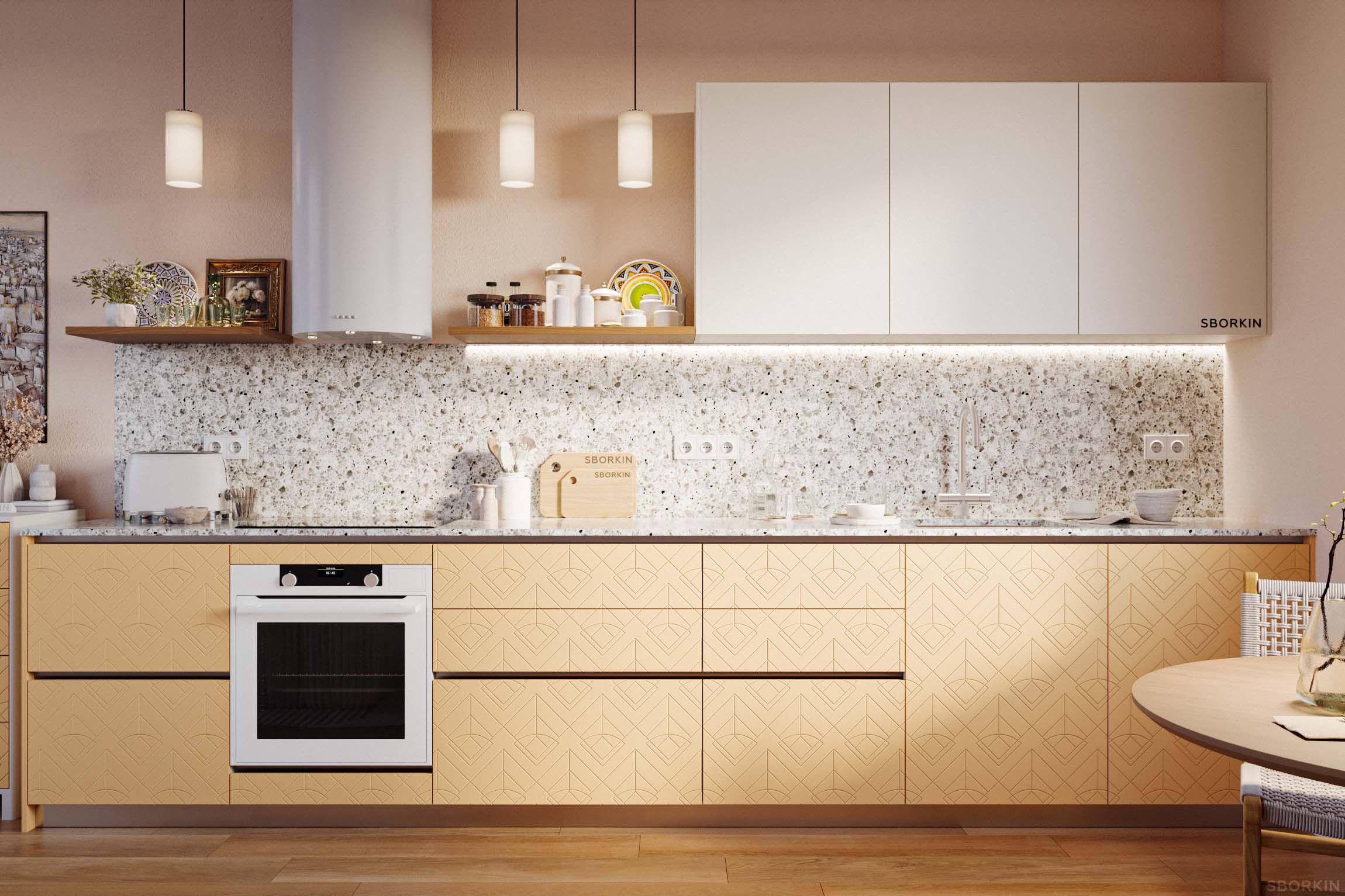 Кухня К0074 Пастельный Желтый