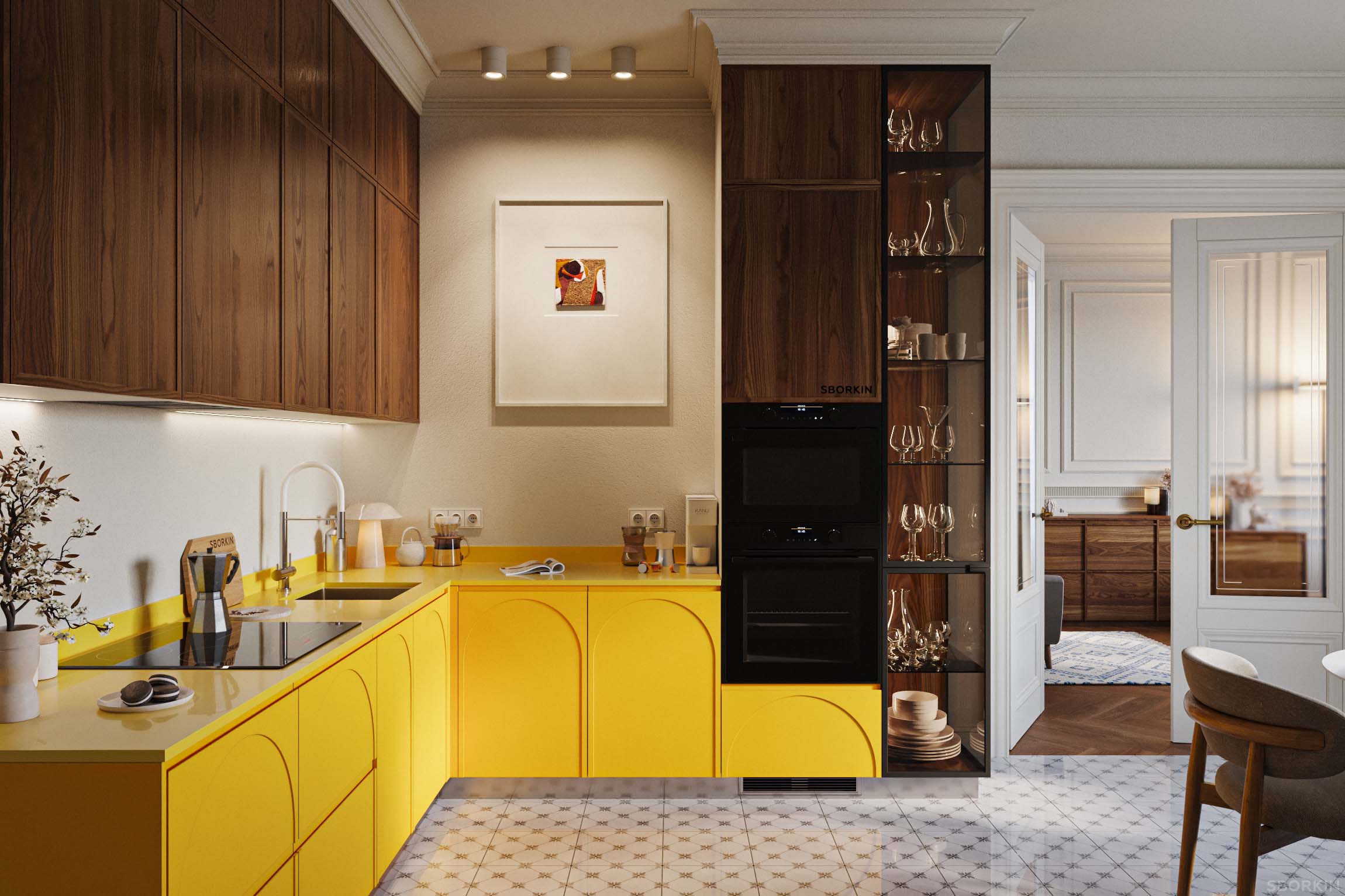 Кухня К0154 Декоративный Желтый