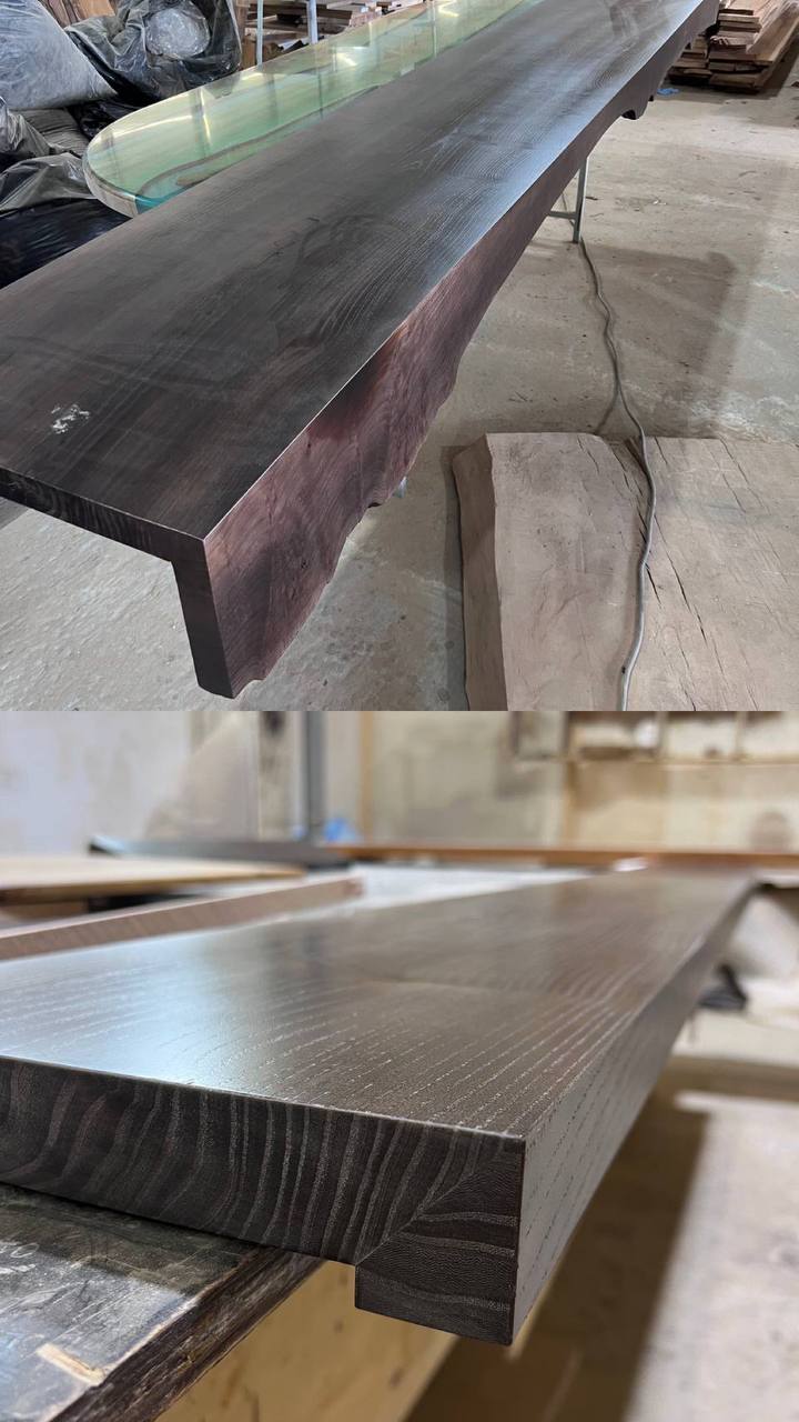 Подоконники из карагача с углом 90 градусов 5