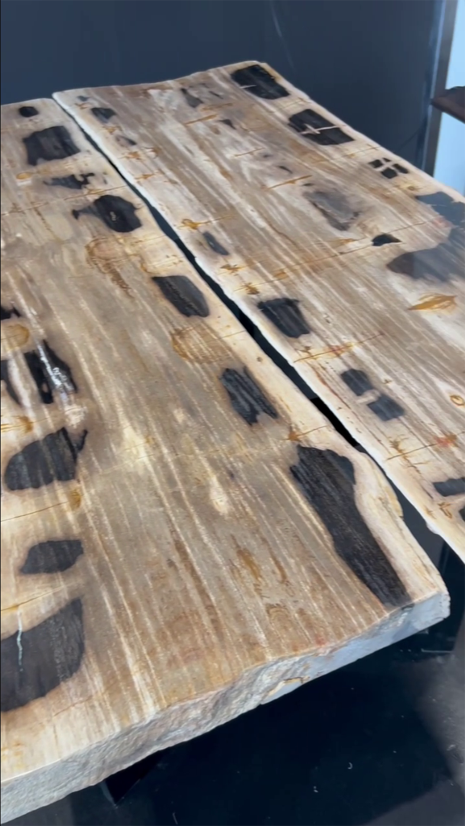 Стол из окаменелого дерева