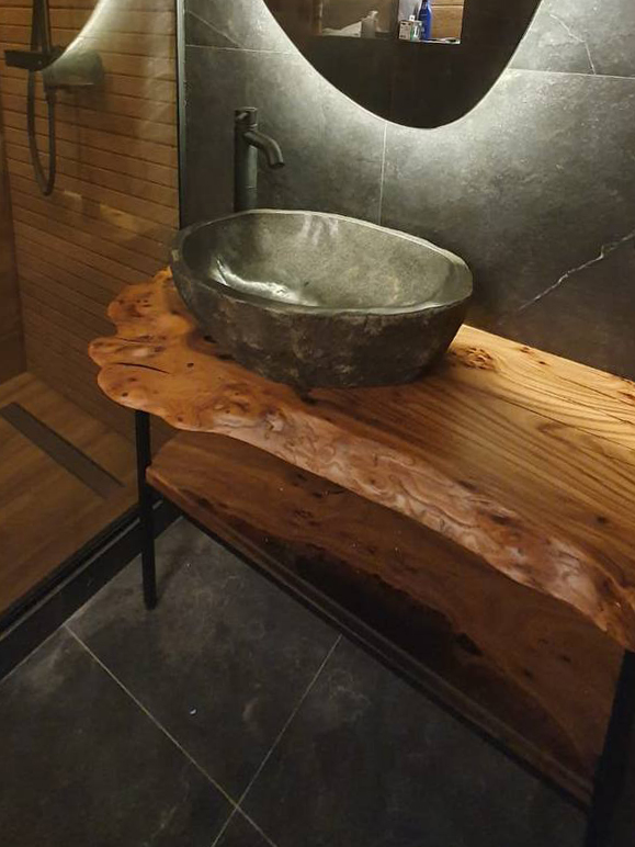 Тумба для ванной из карагача 2