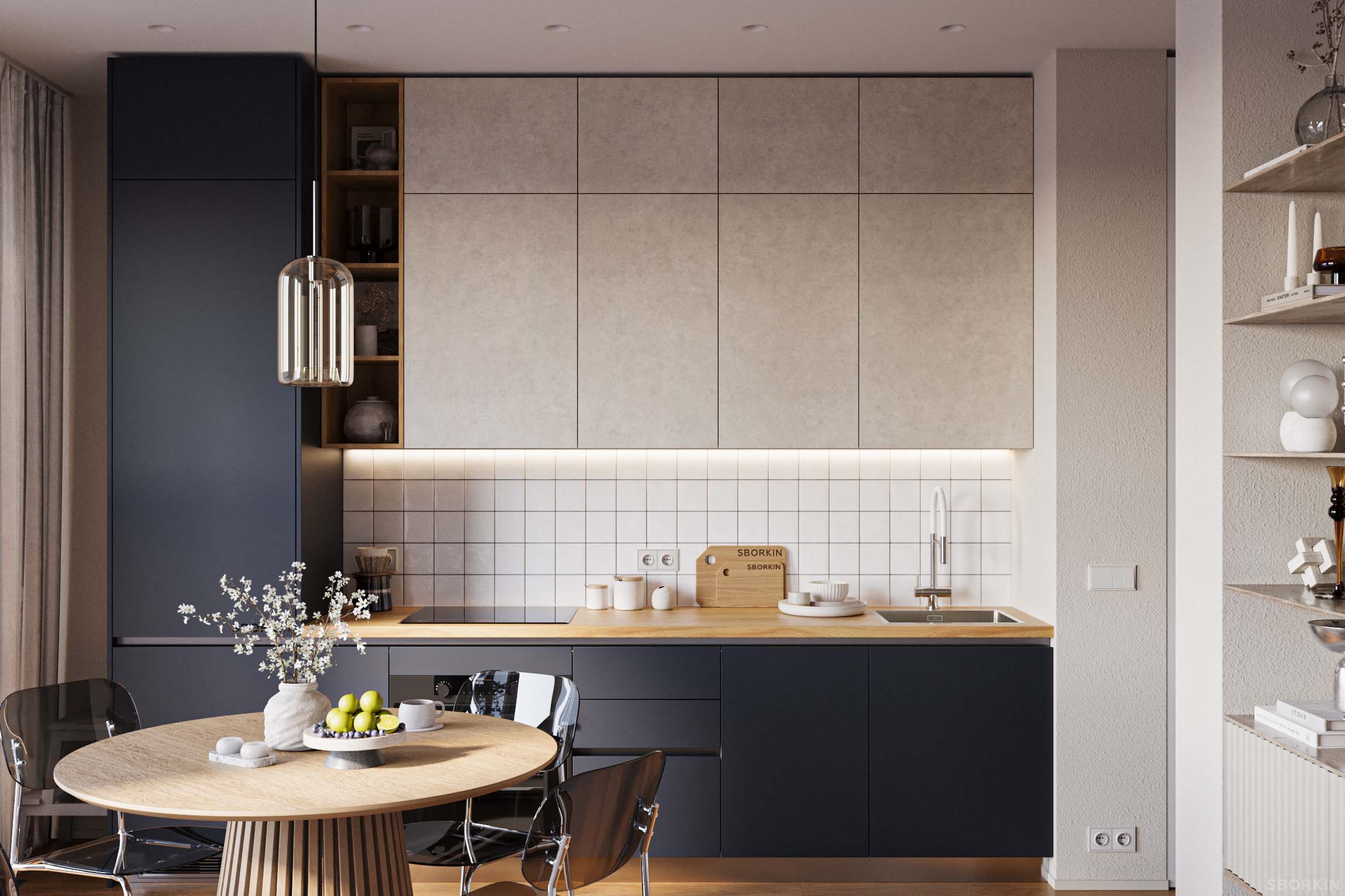 Кухня К0224 Индиго Синий