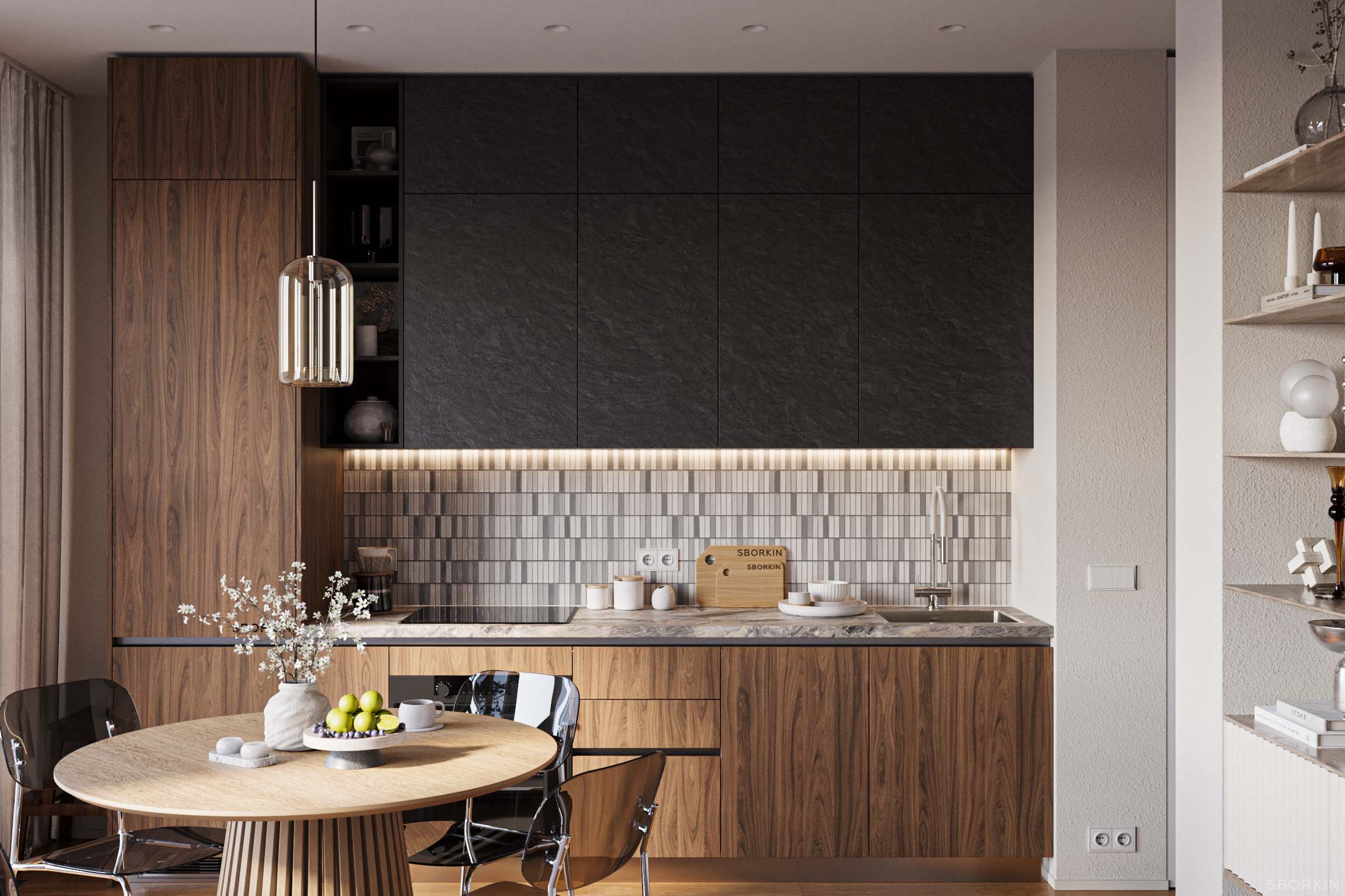 Кухня К0229 Орех Карини