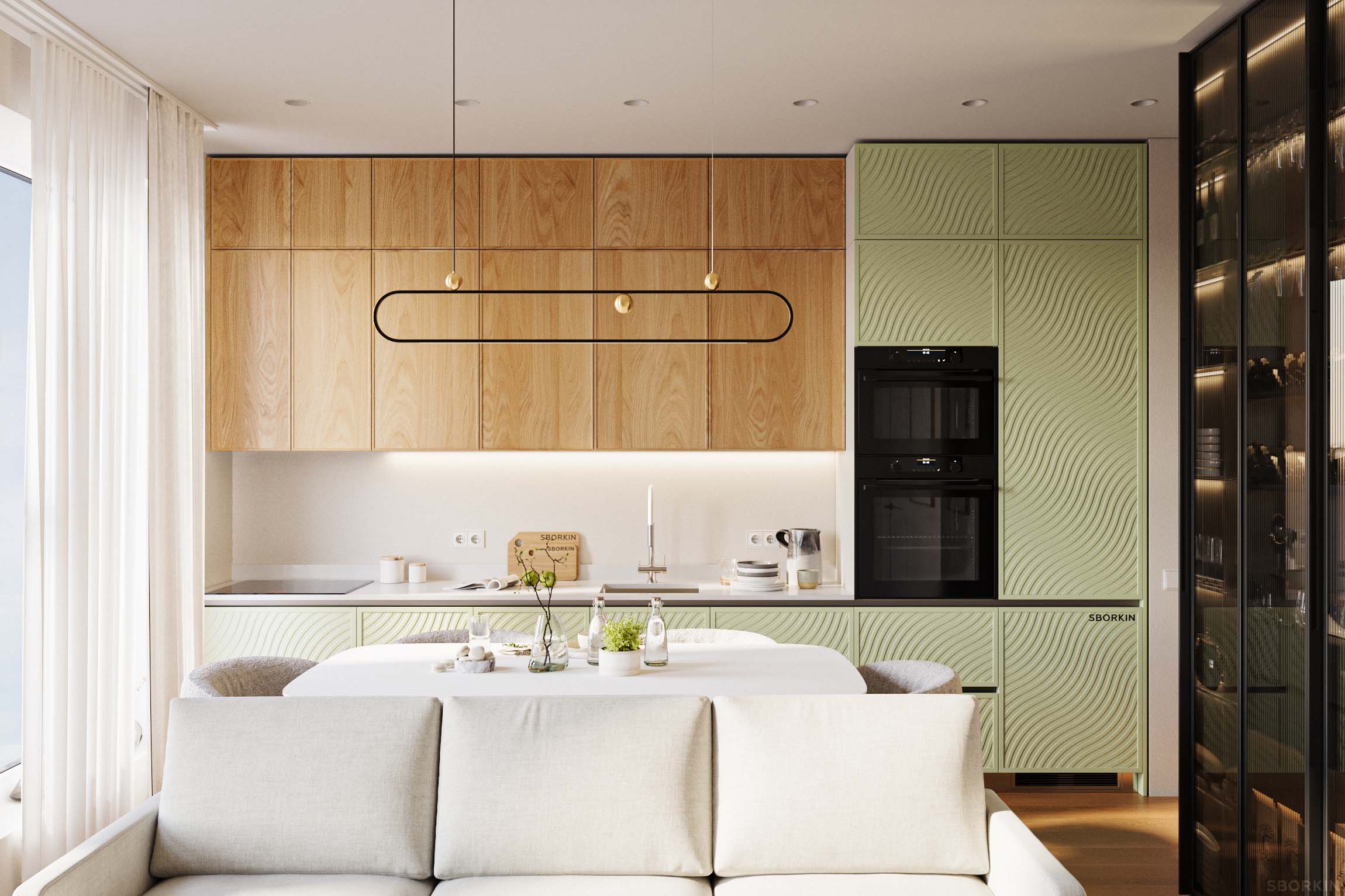 Кухня К0172 Крем Авокадо