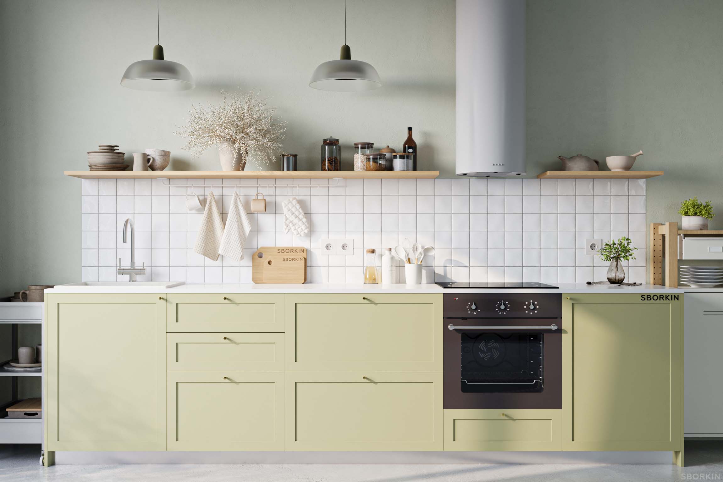 Кухня К0014 Песочно-Коричневый