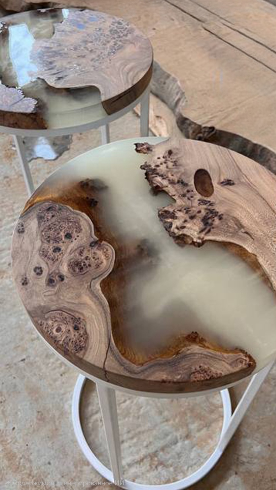 Журнальные столы из капового карагача 4