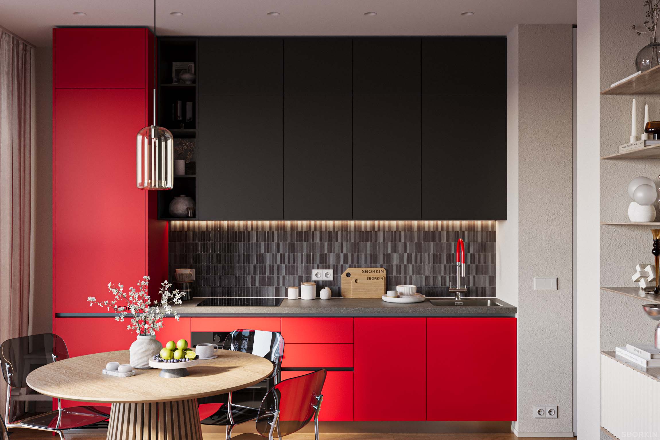 Кухня К0226 Красный Китайский