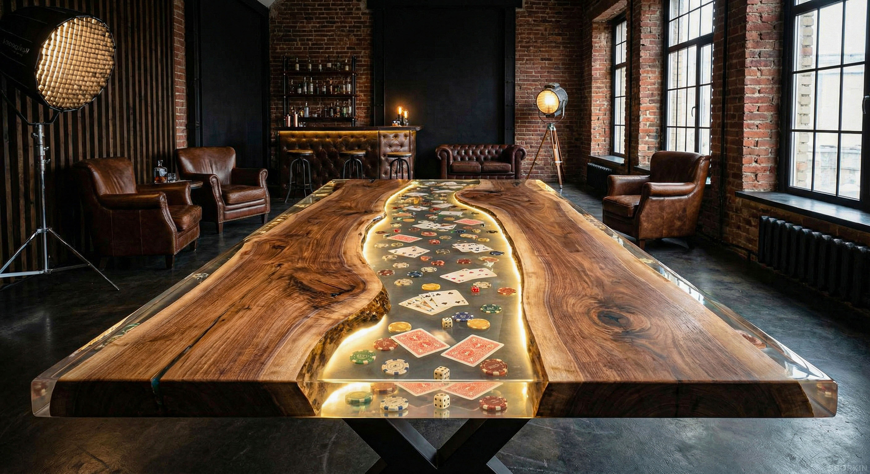 Стол T0007 Покер (с подсветкой)