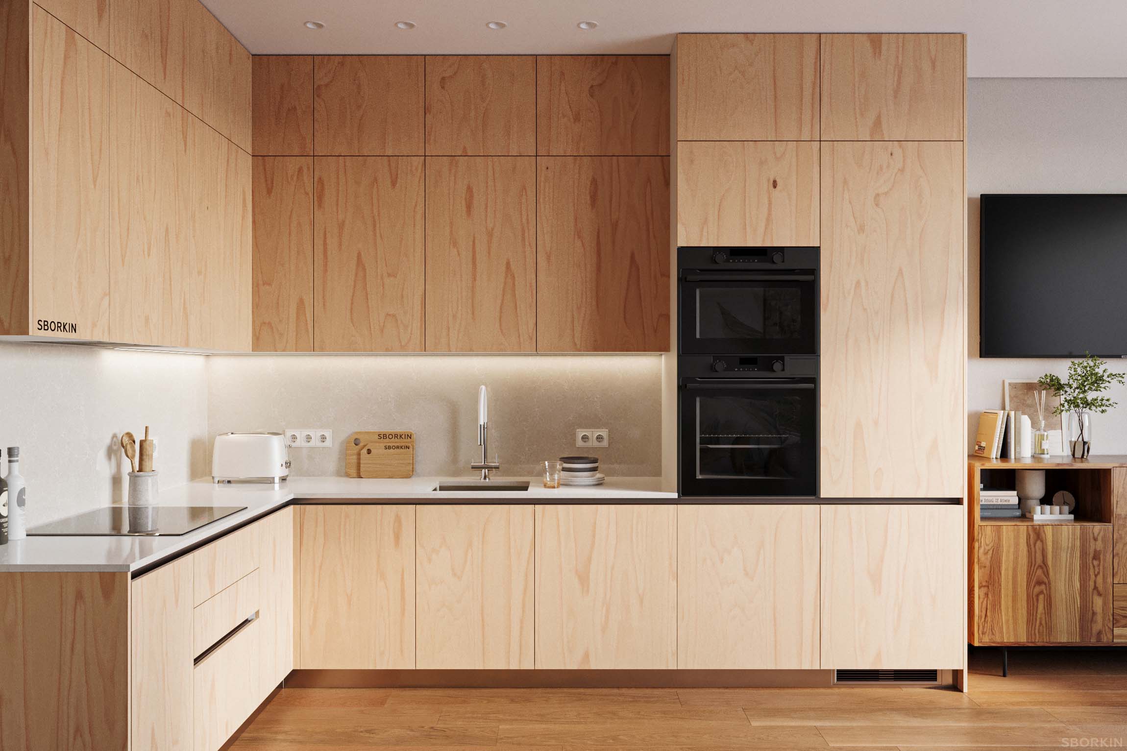 Кухня К0124 Миндальный