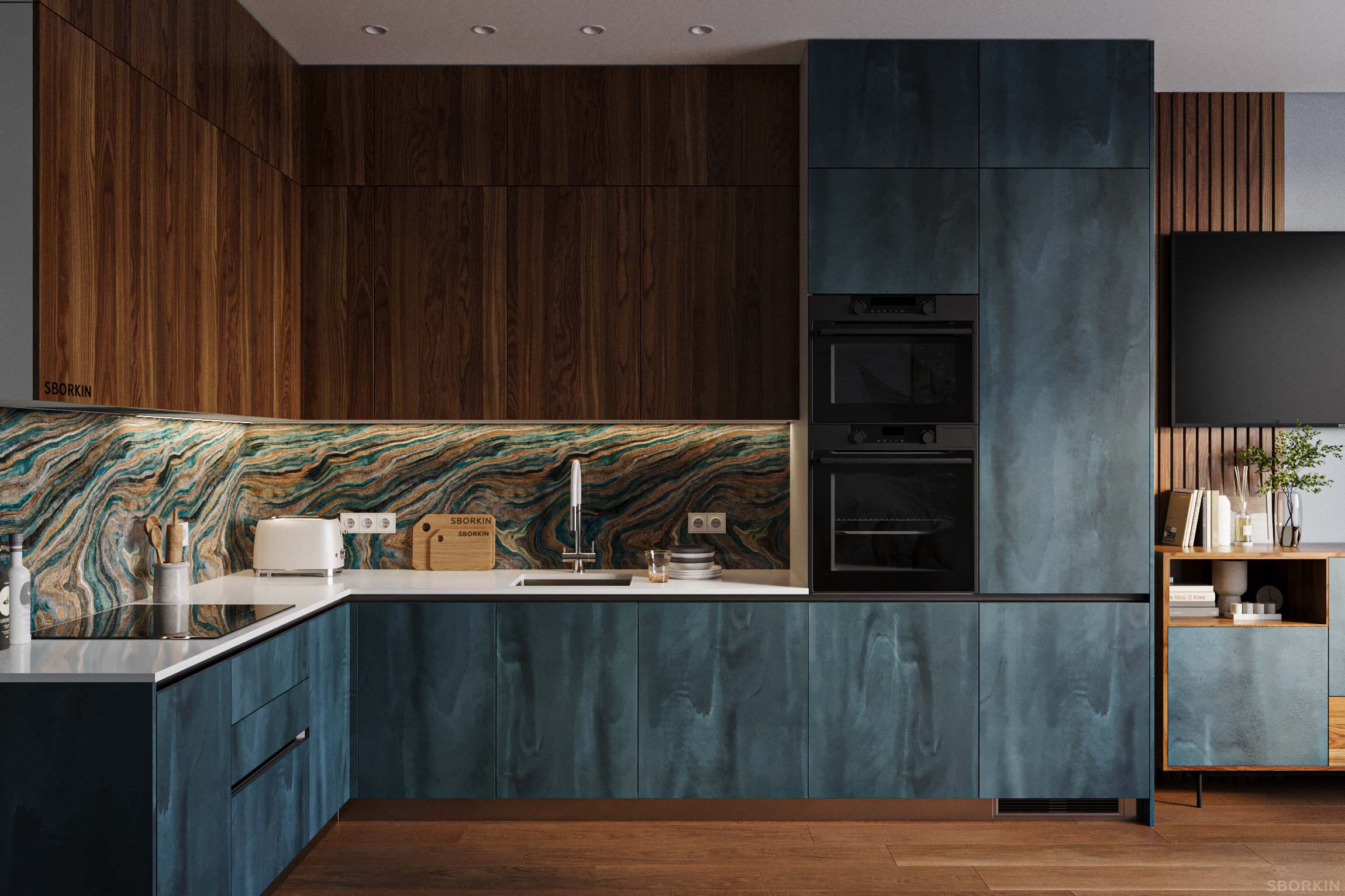 Кухня К0113 Крома Блю