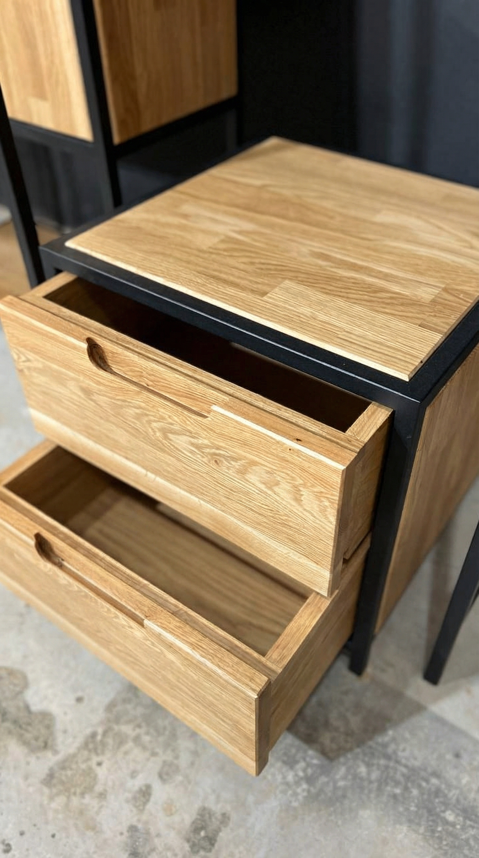 Стеллаж с тумбочкой и письменным столом