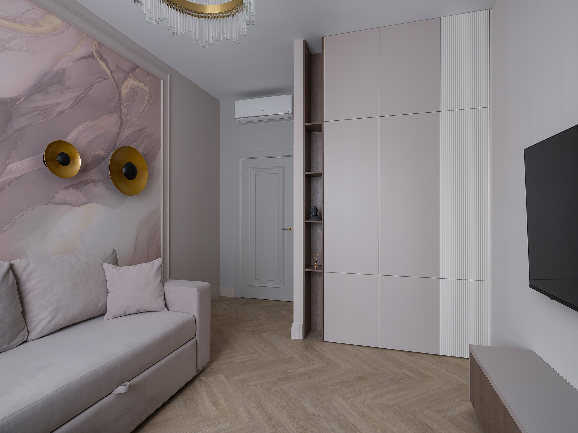 Шкаф с открытыми полками Кашемир Суперматовый