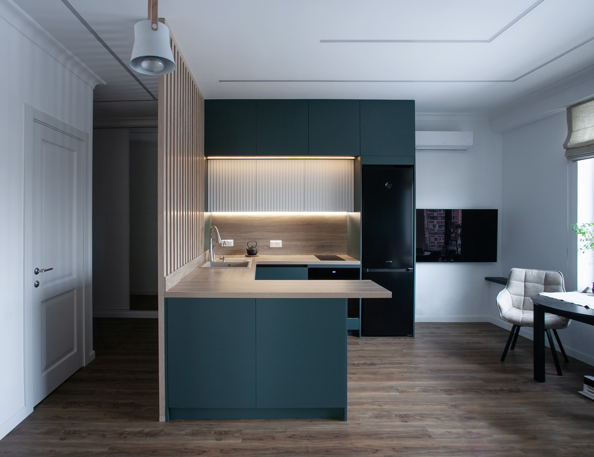 Кухня Матовая Бирюза