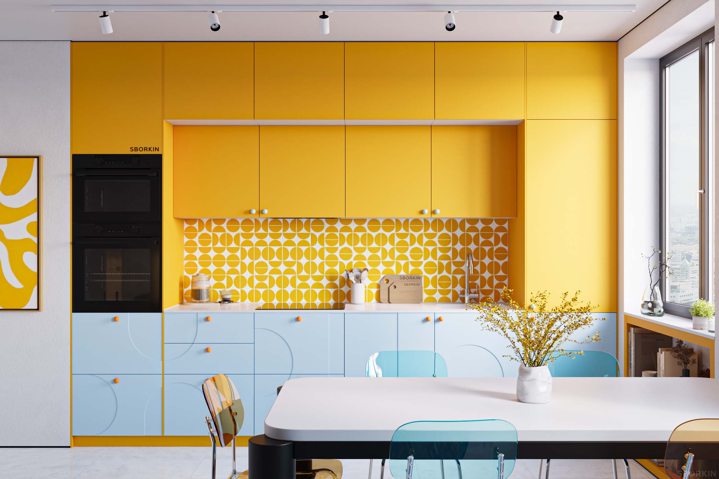 Кухня К0026 Солнечный Контраст