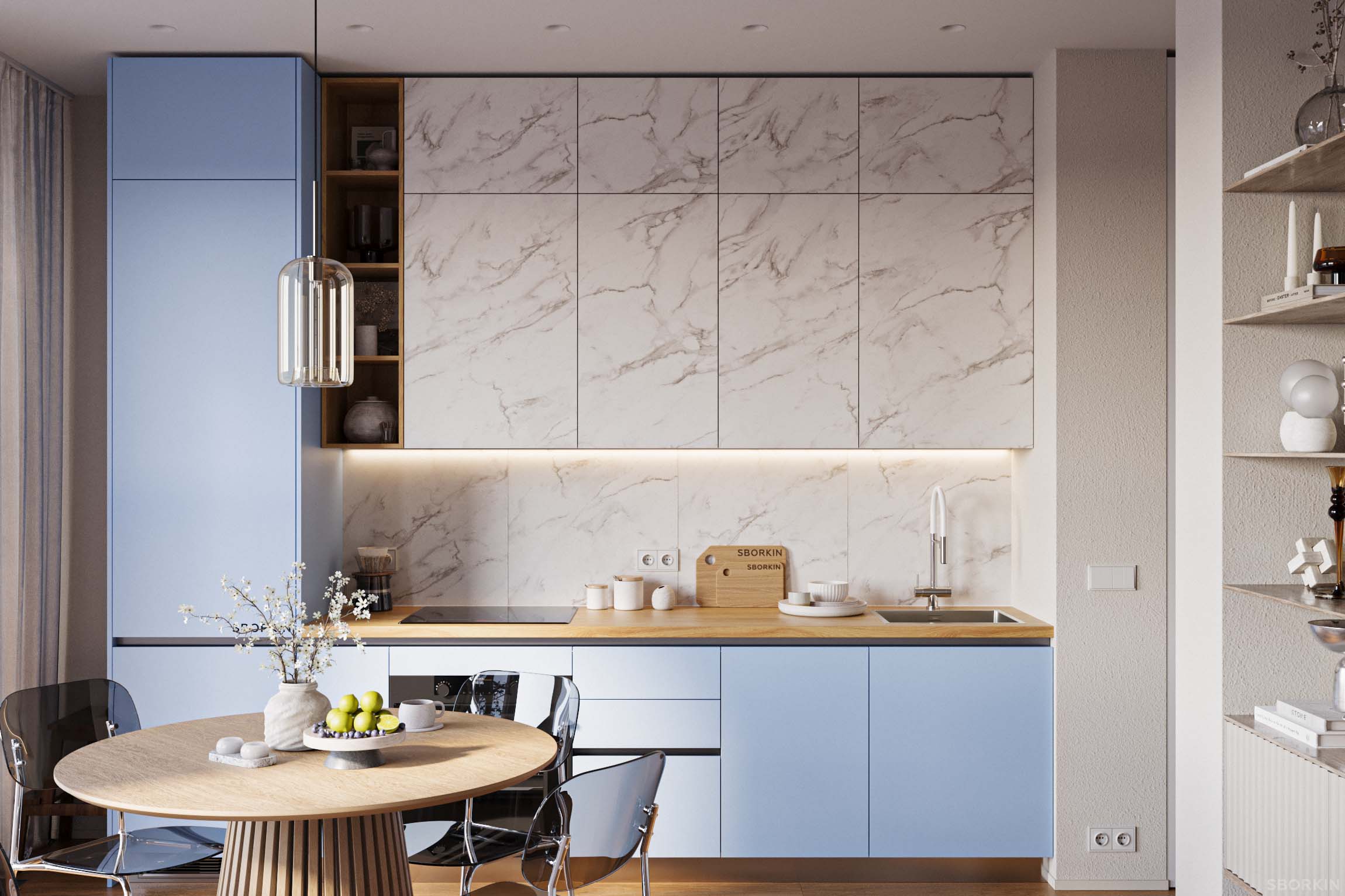 Кухня К0227 Голубой Горизонт