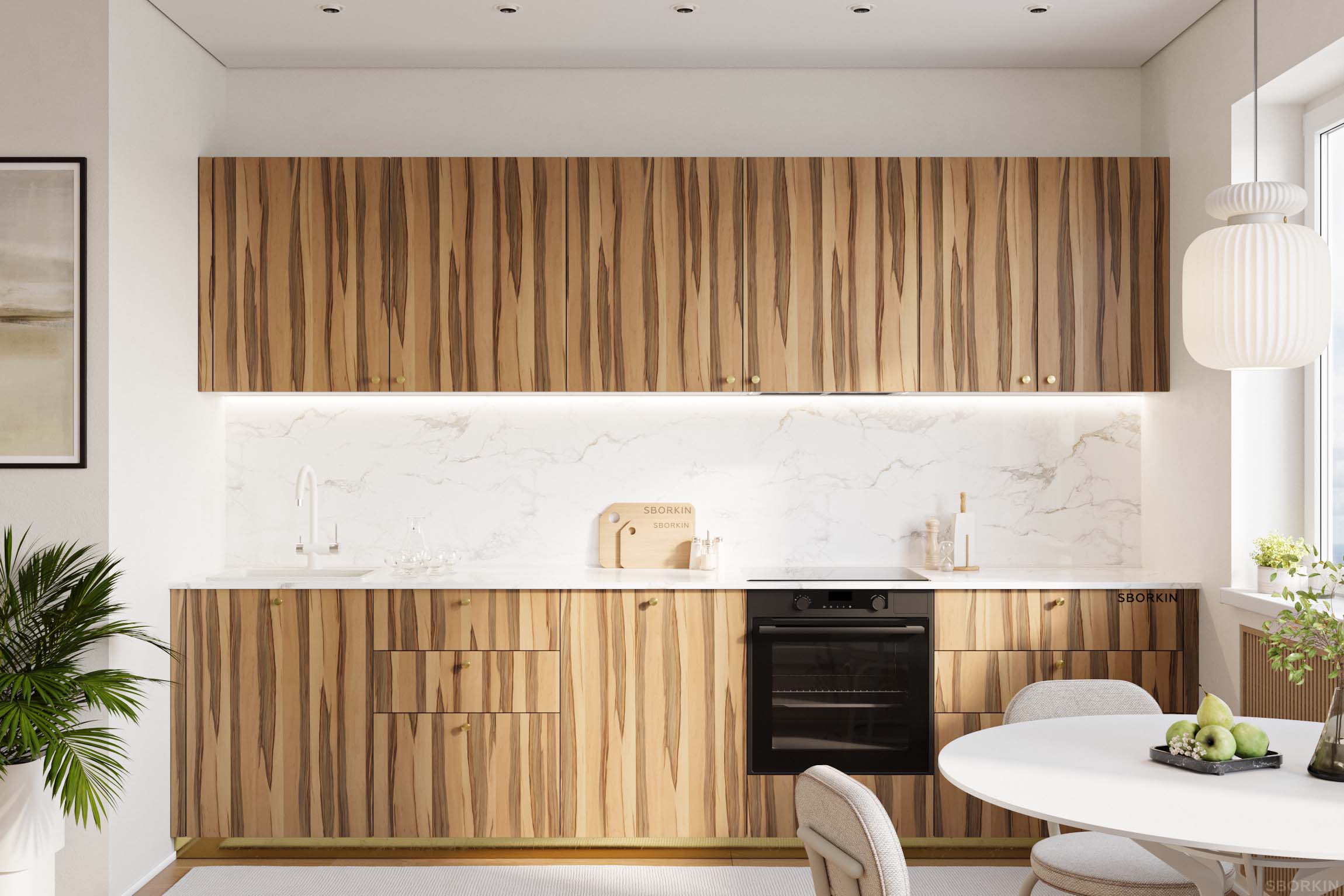 Кухня К0038 Орех Сатиновый