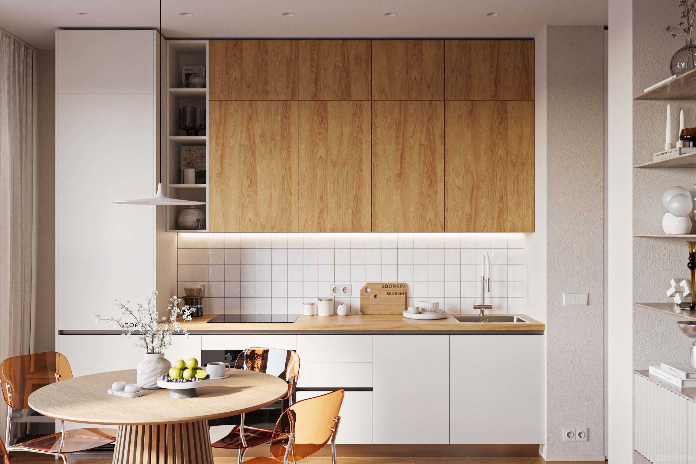 Кухня К0221 Белый Премиум