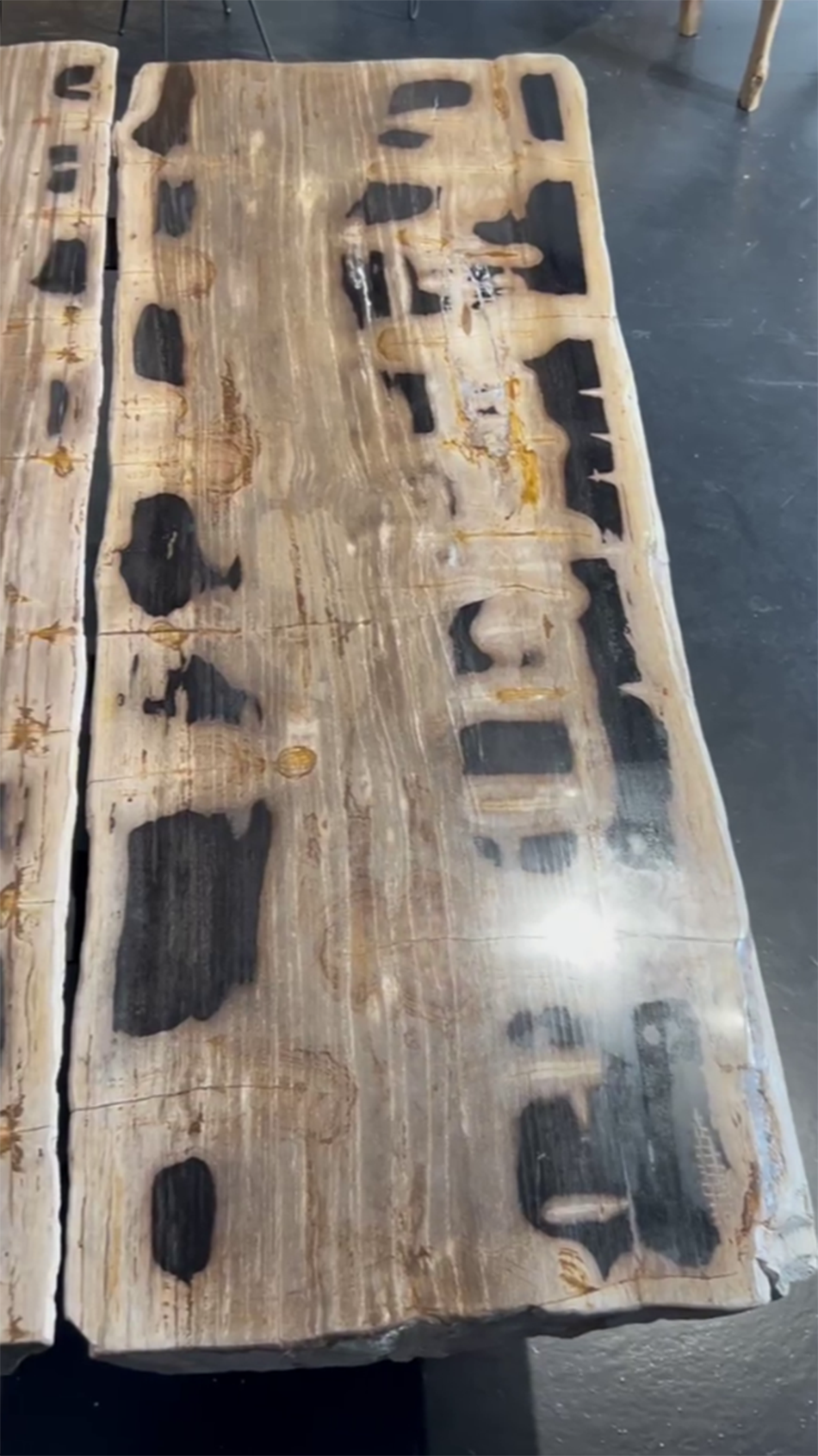 Стол из окаменелого дерева 2